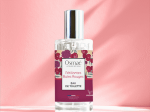 Osmaé Eau de Toilette Pétillantes Baies Rouges – fruitig en bloemig parfum met rode bessen, framboos en frisse citrusnoten, vegan en 89% ingrediënten van natuurlijke oorsprong.