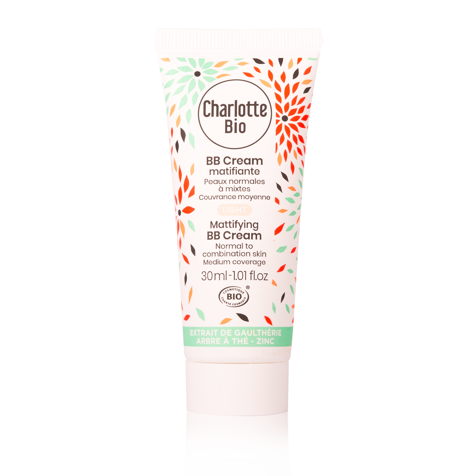 Charlotte Bio Mattifying BB Cream Gold tube met swatch